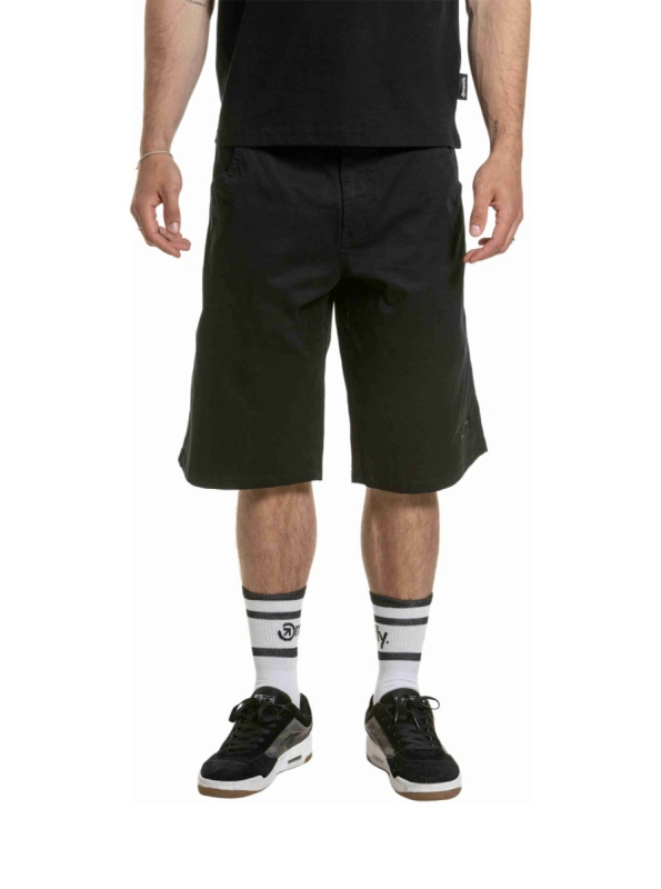 Meatfly pánské kraťasy Bobber Black | Černá | Velikost 38 | 100% bavlna