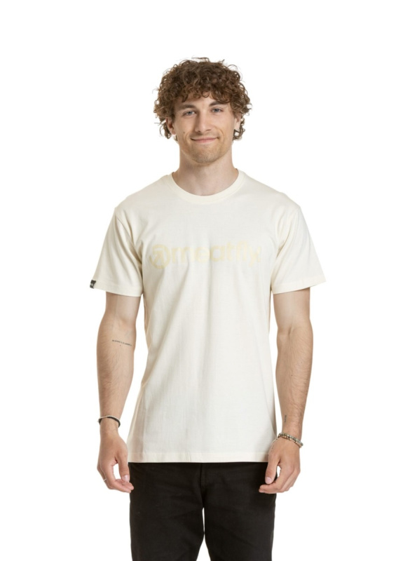 Meatfly pánské tričko MF Logo Blanc | Bílá | Velikost S | 100% bavlna