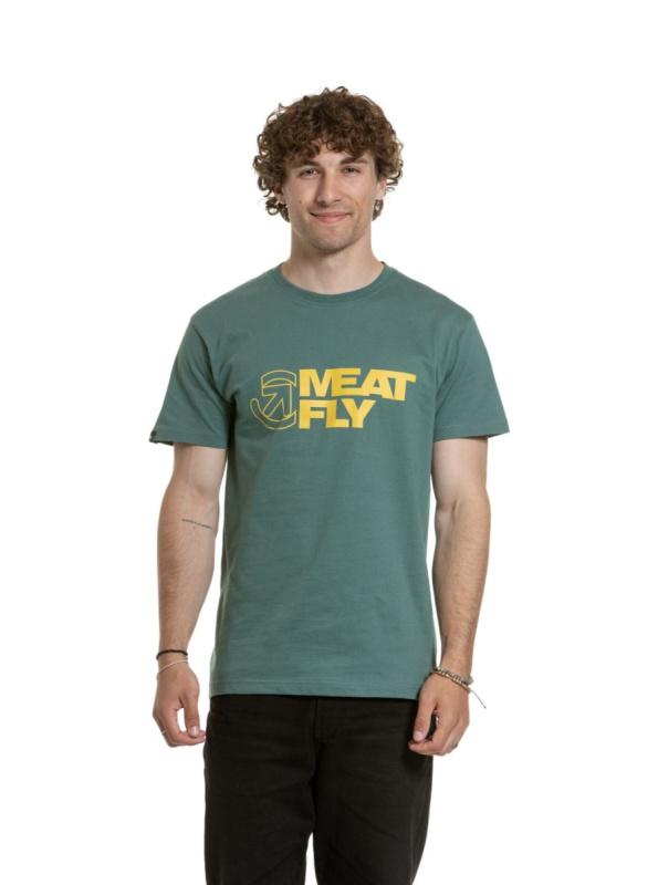 Meatfly pánské tričko Revital Teal Green | Zelená | Velikost S | 100% bavlna