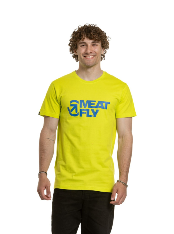 Meatfly pánské tričko Revital Safety Yellow | Žlutá | Velikost XXXL | 100% bavlna