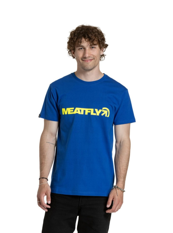 Meatfly pánské tričko Logex Royal | Modrá | Velikost XXL | 100% bavlna