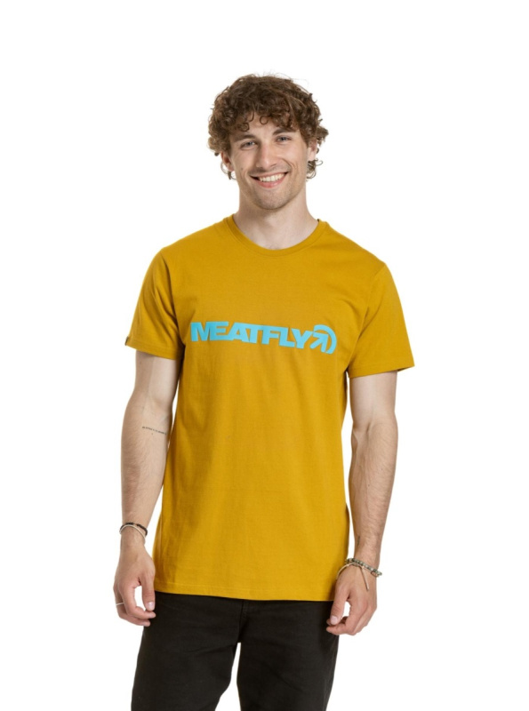 Meatfly pánské tričko Logex Mustard | Žlutá | Velikost XXXL | 100% bavlna