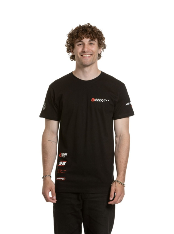Meatfly pánské tričko Furious Black | Černá | Velikost S | 100% bavlna