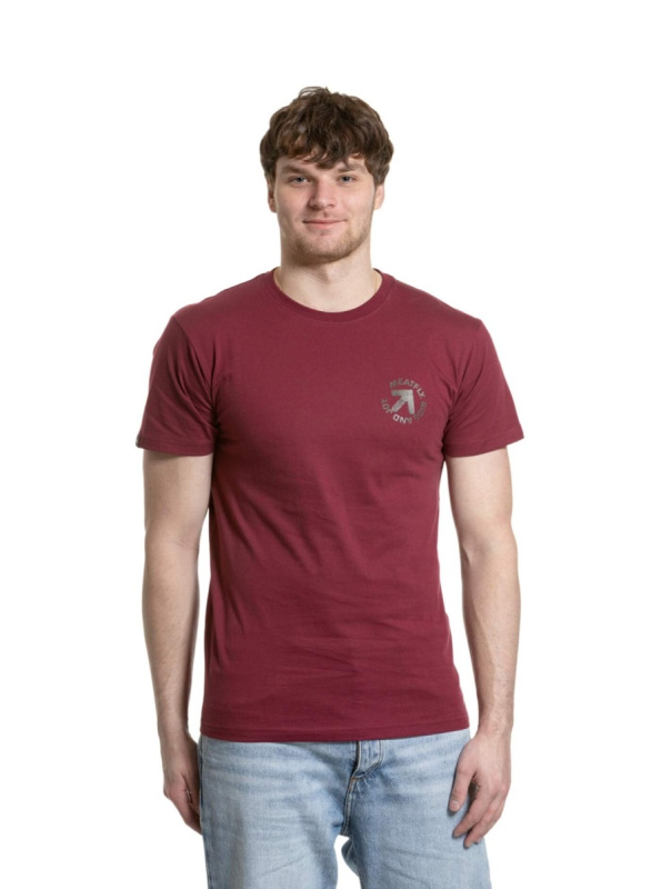 Meatfly pánské tričko Arrow Dark Wine | Červená | Velikost XL | 100% bavlna