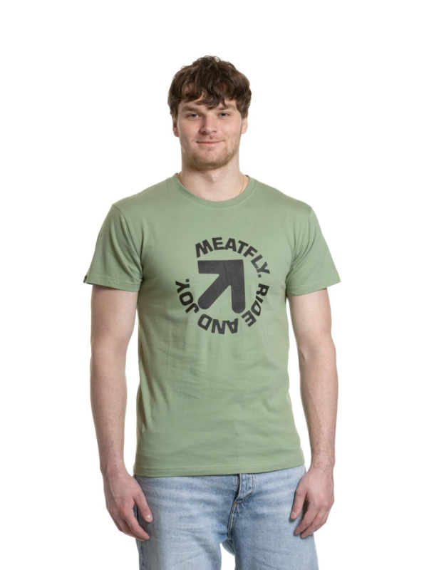Meatfly pánské tričko Arrow Basil | Zelená | Velikost M | 100% bavlna
