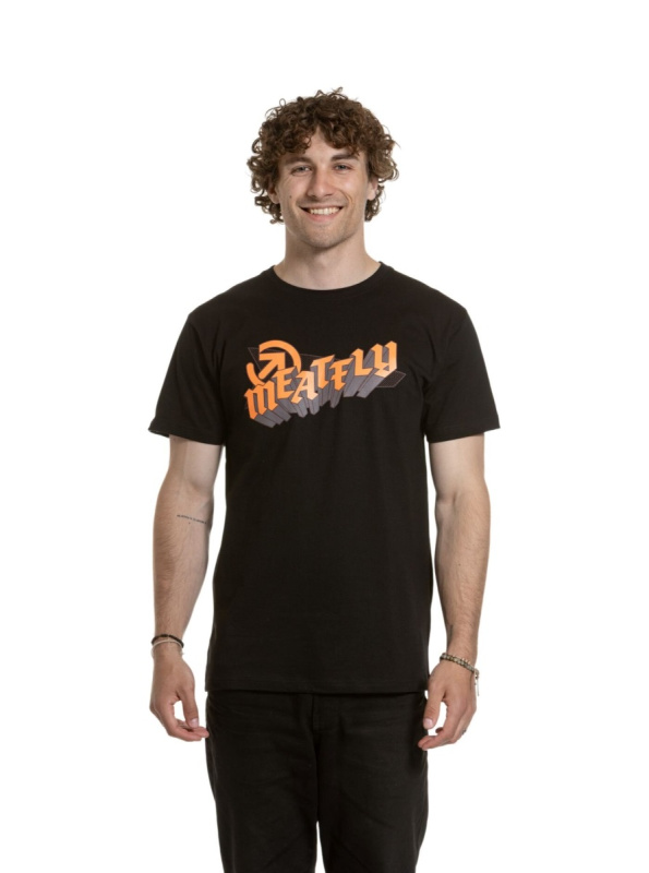 Meatfly pánské tričko Matal Black | Černá | Velikost XL | 100% bavlna