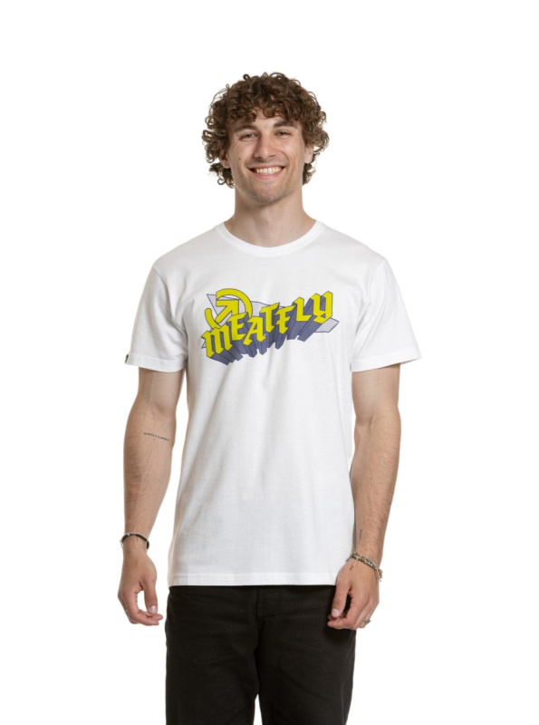 Meatfly pánské tričko Matal White | Bílá | Velikost XXXL | 100% bavlna