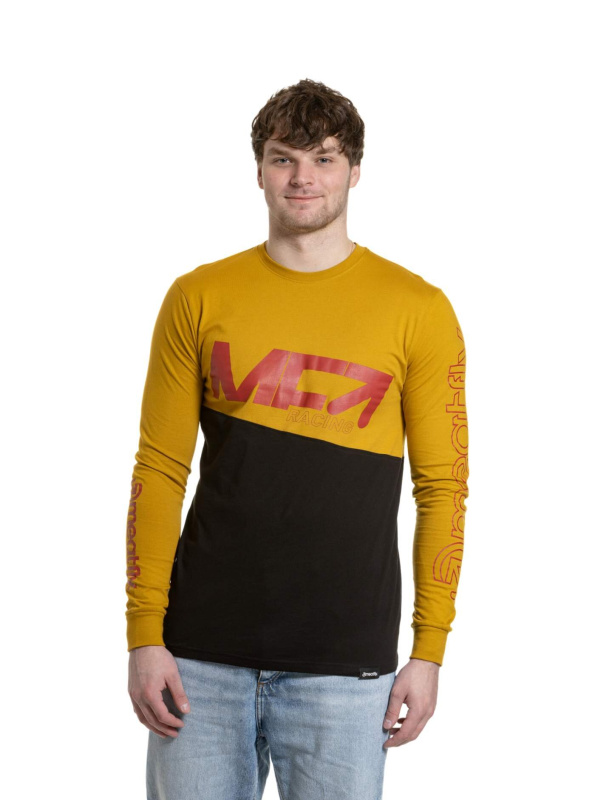 Meatfly pánské tričko s dlouhým rukávem Judgement Racing Mustard | Žlutá | Velikost M | 100% bavlna