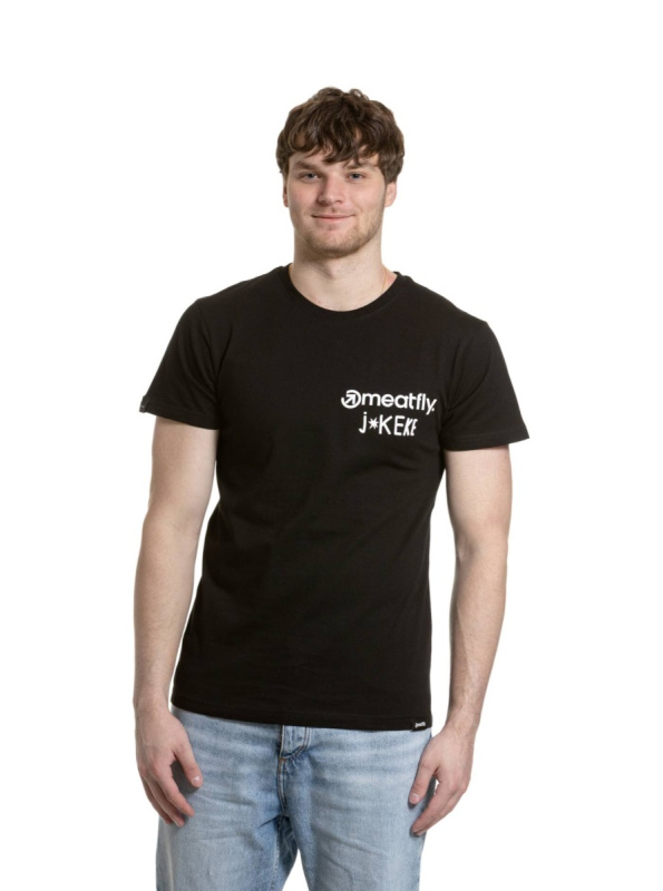 Meatfly pánské tričko Keke Moto Black | Černá | Velikost XL | 100% bavlna