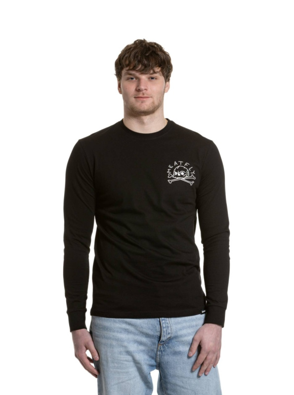 Meatfly pánské tričko s dlouhým rukávem Judgement 30 Black | Černá | Velikost XXXL | 100% bavlna