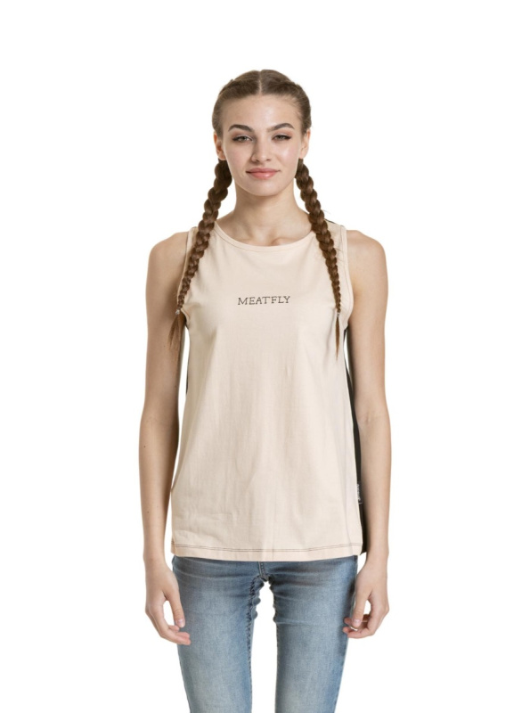 Meatfly dámské tílko Hailey Tapioca / Black | Černá | Velikost XS | 100% bavlna