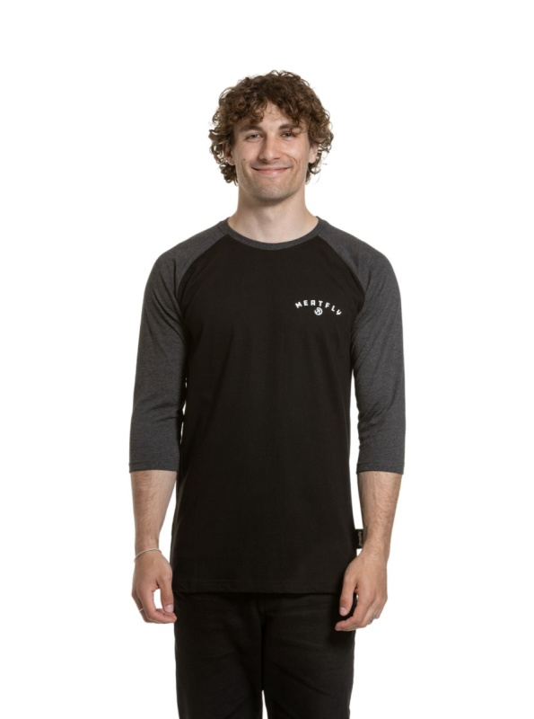 Meatfly pánské tričko s dlouhým rukávem Kennedy Raglan Black | Černá | Velikost XXXL | 100% bavlna