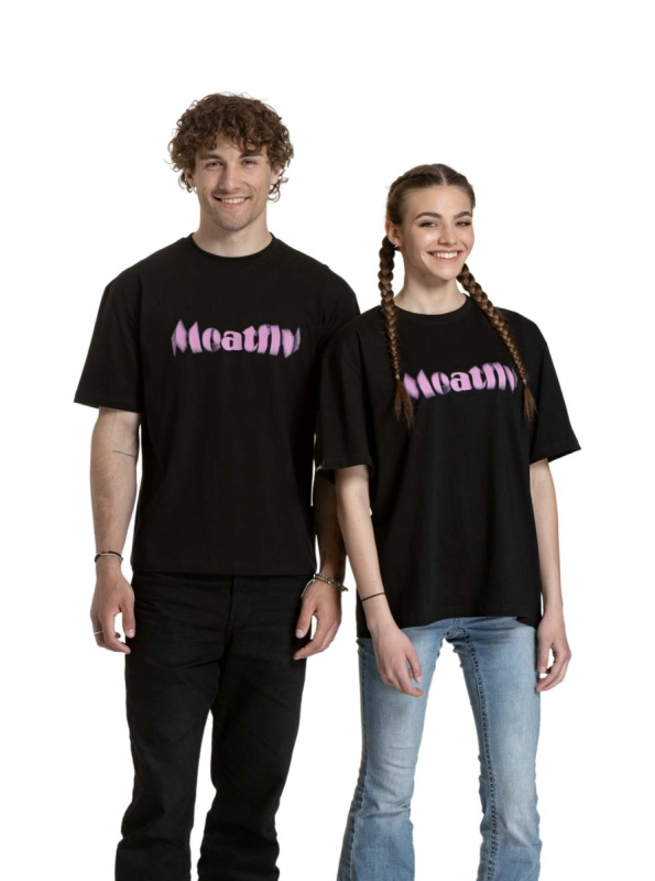 Meatfly unisex tričko Domes Black Blured | Černá | Velikost M/L | 100% bavlna