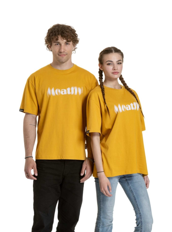 Meatfly unisex tričko Domes Gold Bronze Blured | Hnědá | Velikost L/XL | 100% bavlna