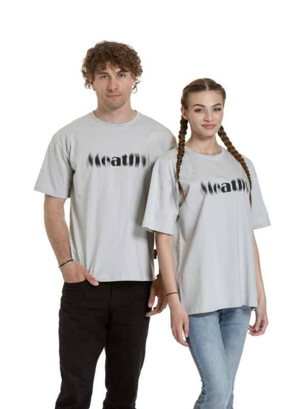 Meatfly unisex tričko Domes Stone Blured | Šedá | Velikost M/L | 100% bavlna