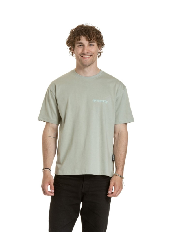 Meatfly unisex tričko Minimal Mossy Green | Zelená | Velikost L/XL | 100% bavlna