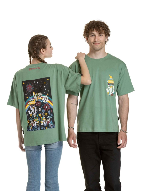 Meatfly unisex tričko Dwarf Hydge Green Dwarf | Zelená | Velikost M/L | 100% bavlna