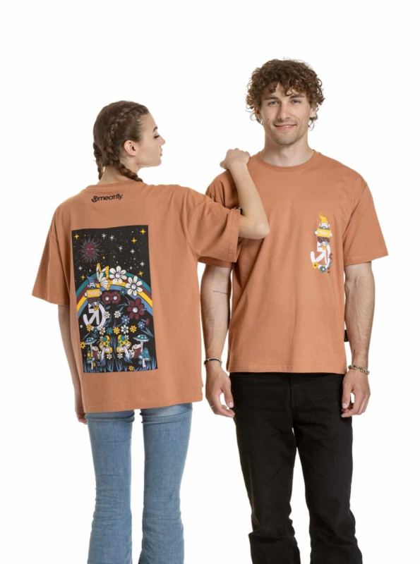 Meatfly unisex tričko Dwarf Cork Dwarf | Hnědá | Velikost M/L | 100% bavlna