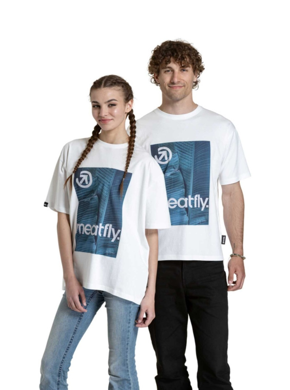 Meatfly unisex tričko Junglist Blue Leaf | Modrá | Velikost L/XL | 100% bavlna