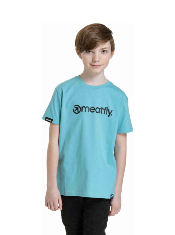 Meatfly dětské tričko Bart Mint | Modrá | Velikost 158 | 100% bavlna