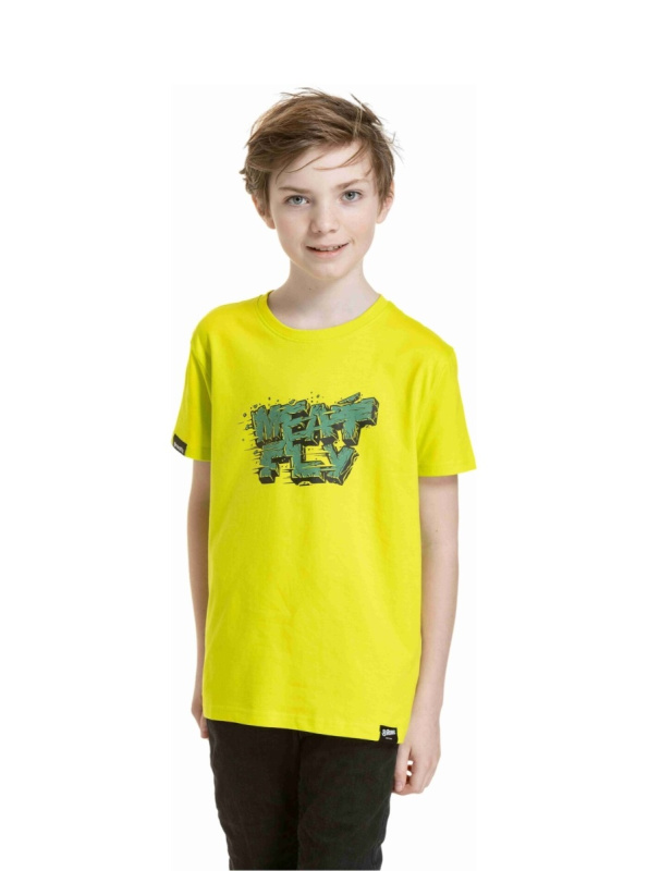 Meatfly dětské tričko Rock Safety Yellow | Žlutá | Velikost 146 | 100% bavlna