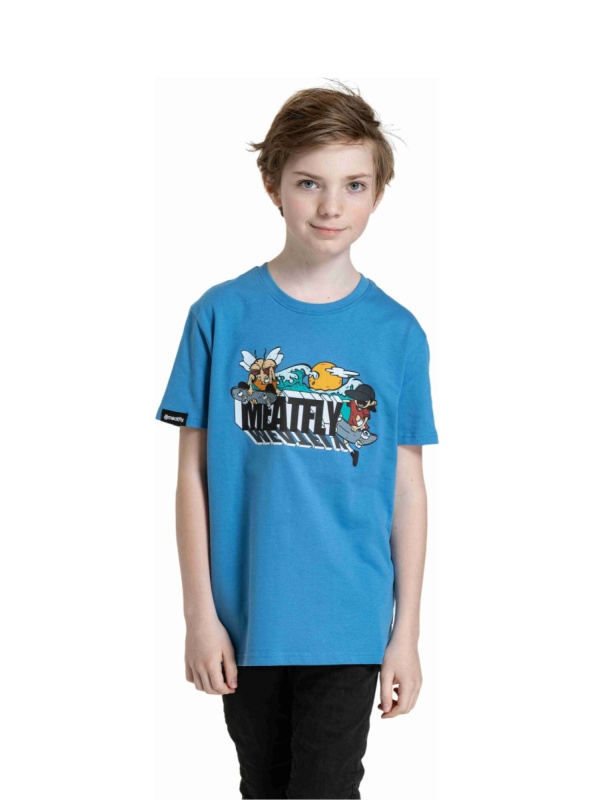 Meatfly dětské tričko Skejters Blue | Modrá | Velikost 146 | 100% bavlna