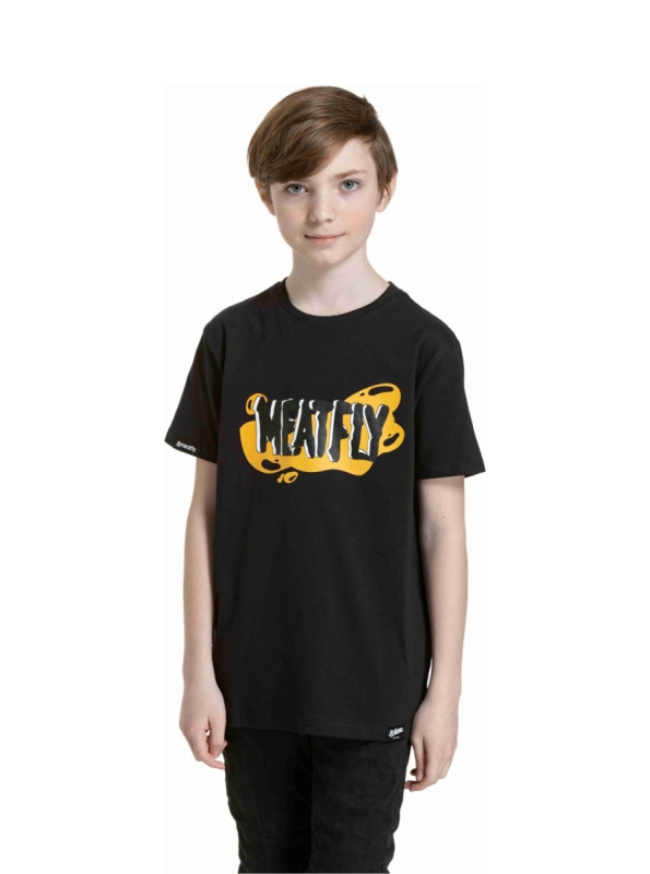 Meatfly dětské tričko Fleck Black | Černá | Velikost 146 | 100% bavlna