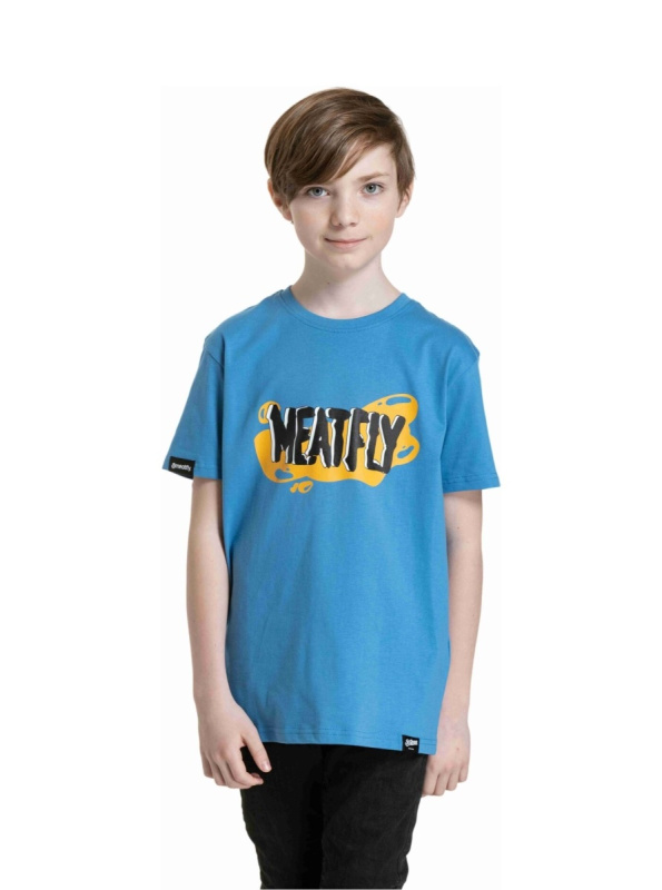 Meatfly dětské tričko Fleck Blue | Modrá | Velikost 158 | 100% bavlna