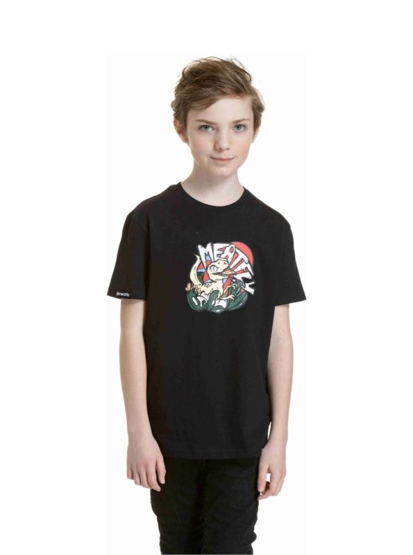 Meatfly dětské tričko Dino Black | Černá | Velikost 158 | 100% bavlna