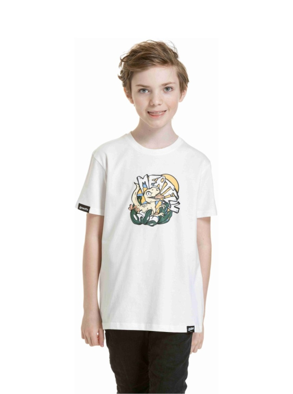 Meatfly dětské tričko Dino White | Bílá | Velikost 158 | 100% bavlna