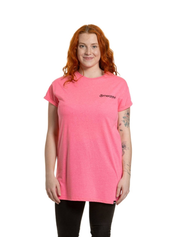 Meatfly dámské šaty Senna Neon Pink | Růžová | Velikost S | 100% bavlna