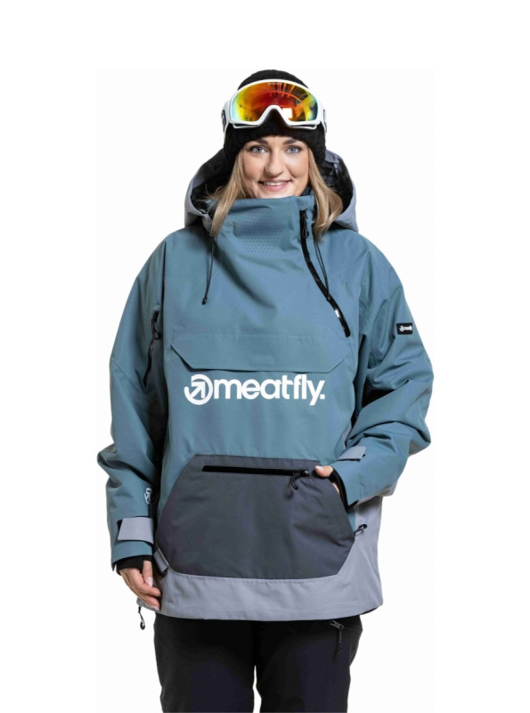 Meatfly unisex SNB & SKI bunda Maddie Blue Sea / Silver | Modrá | Velikost M
