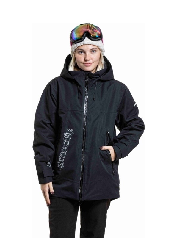 Meatfly dámská SNB & SKI bunda Gaia Black | Černá | Velikost XL