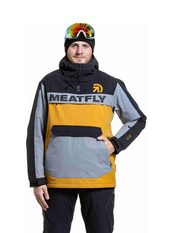 Meatfly pánská SNB & SKI bunda Zenith Chai Tea / Black | Černá | Velikost XL
