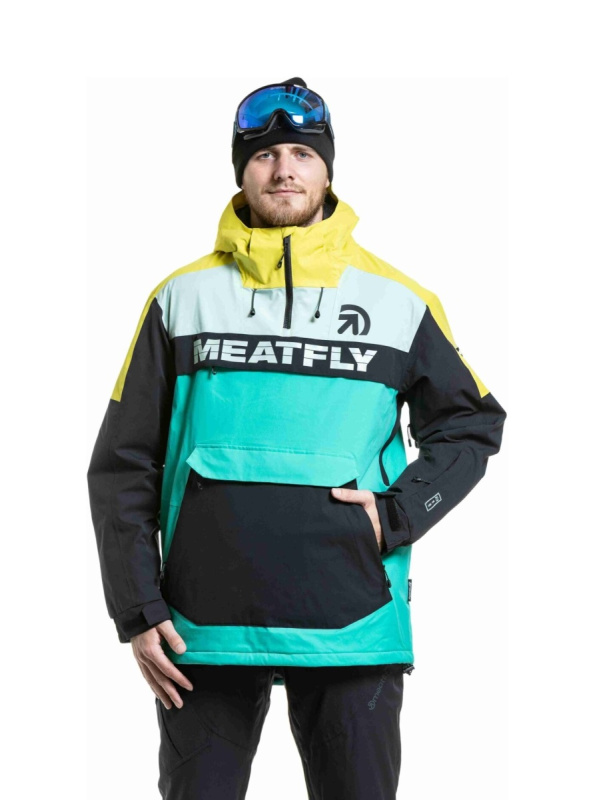 Meatfly pánská SNB & SKI bunda Zenith Columbia / Lime | Zelená | Velikost M