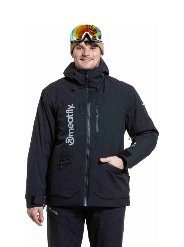 Meatfly pánská SNB & SKI bunda Manifold Black | Černá | Velikost XL