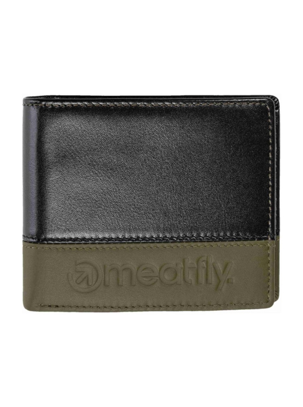 Meatfly kožená peněženka Eddie Premium Olive / Black | Černá | Velikost One Size