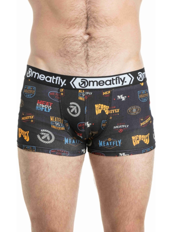 Meatfly pánské boxerky Balboa Double Pack Badges | Mnohobarevná | Velikost M
