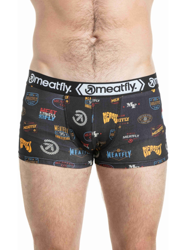 Meatfly pánské boxerky Balboa Double Pack Badges | Mnohobarevná | Velikost XL