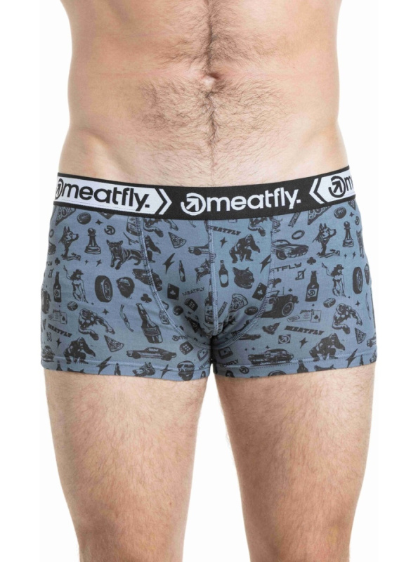 Meatfly pánské boxerky Balboa Double Pack Riot Act Seamless | Mnohobarevná | Velikost XL