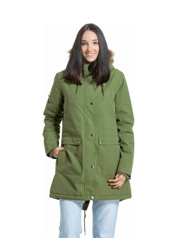 Meatfly dámská parka Amber Olive Branch | Zelená | Velikost M