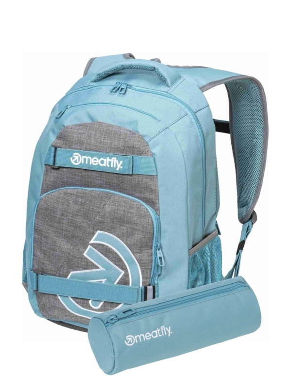 Meatfly batoh Exile Grey Heather / Aqua 24 L + PENÁL ZDARMA | Šedá | Objem 24 L