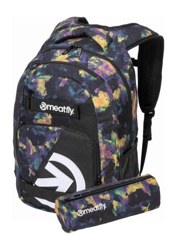 Meatfly batoh Exile Dark Aquarel 24 L + PENÁL ZDARMA | Černá | Objem 24 L
