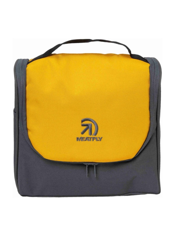 Meatfly toaletní taška Specter Dark Grey / Gold | Šedá | Objem 6 L