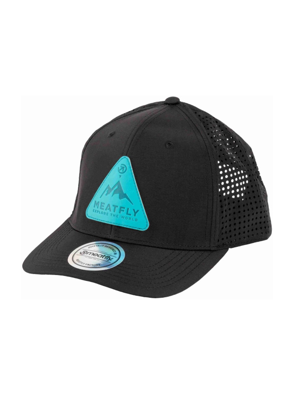Meatfly kšiltovka Ollie Perfor Cap Black Peak | Černá | Velikost One Size