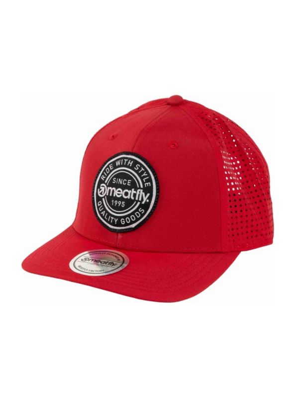 Meatfly kšiltovka Ollie Perfor Cap Red Label | Červená | Velikost One Size