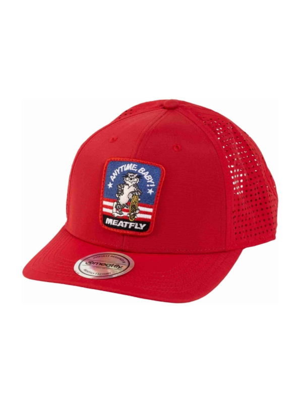 Meatfly kšiltovka Alfy Snapback Red Tomcat | Červená | Velikost One Size
