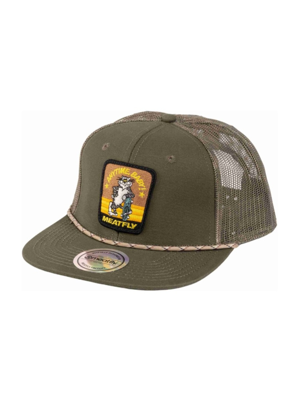 Meatfly kšiltovka Thunderbolt Trucker Olive Tomcat | Zelená | Velikost One Size