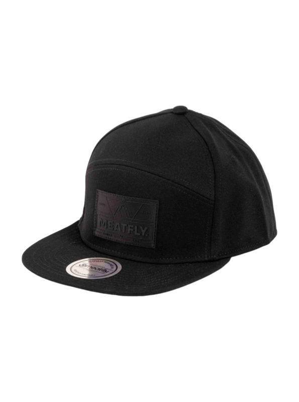 Meatfly kšiltovka Yuto 6 Panel Snapback Black Live | Černá | Velikost One Size
