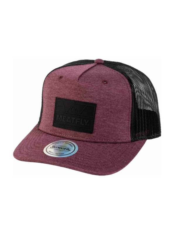 Meatfly kšiltovka Corey Trucker Wine Red Live | Černá | Velikost One Size